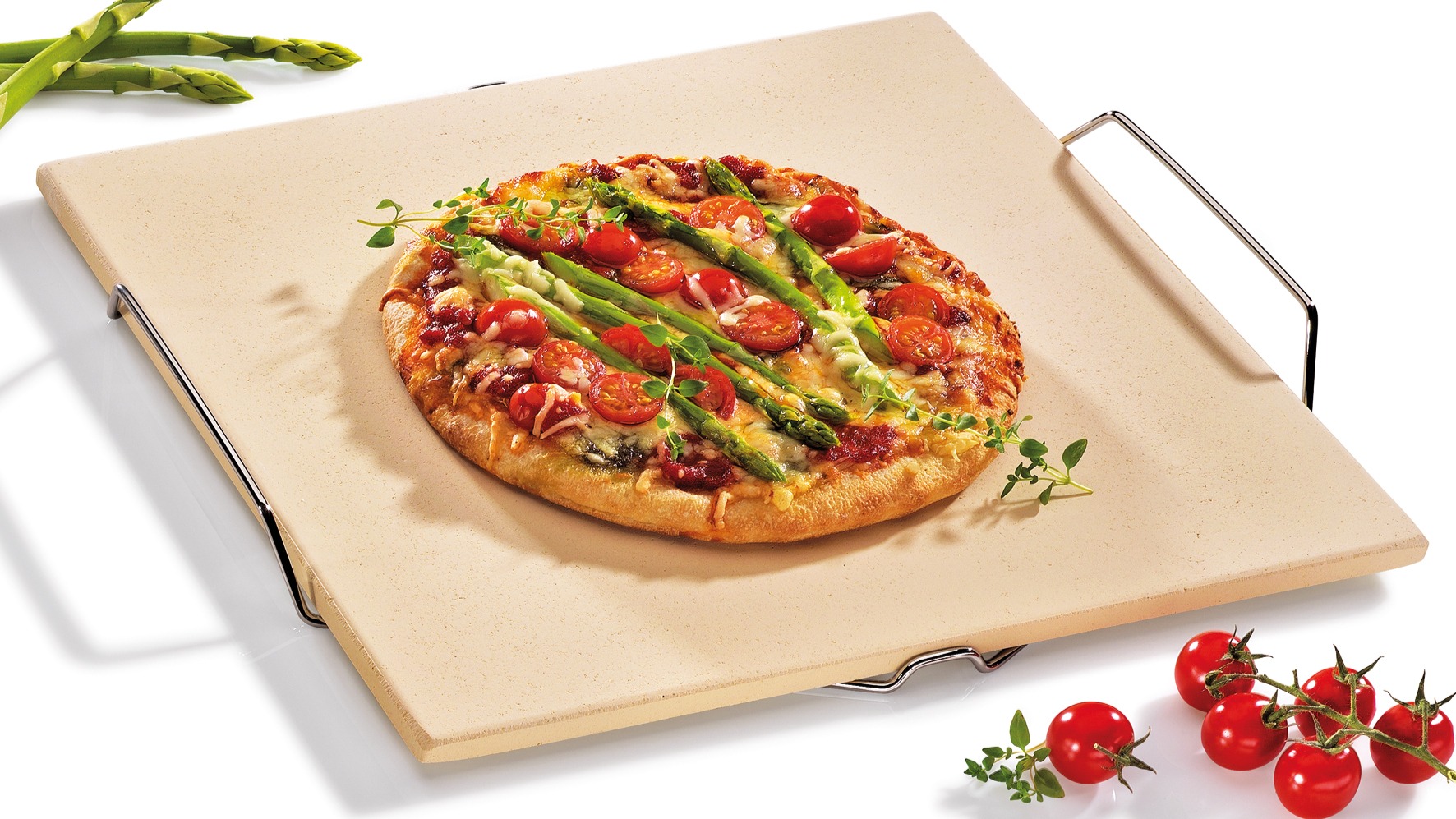 1086000000 Pizza kámen s nerezovým rámem od Kuchenprofi